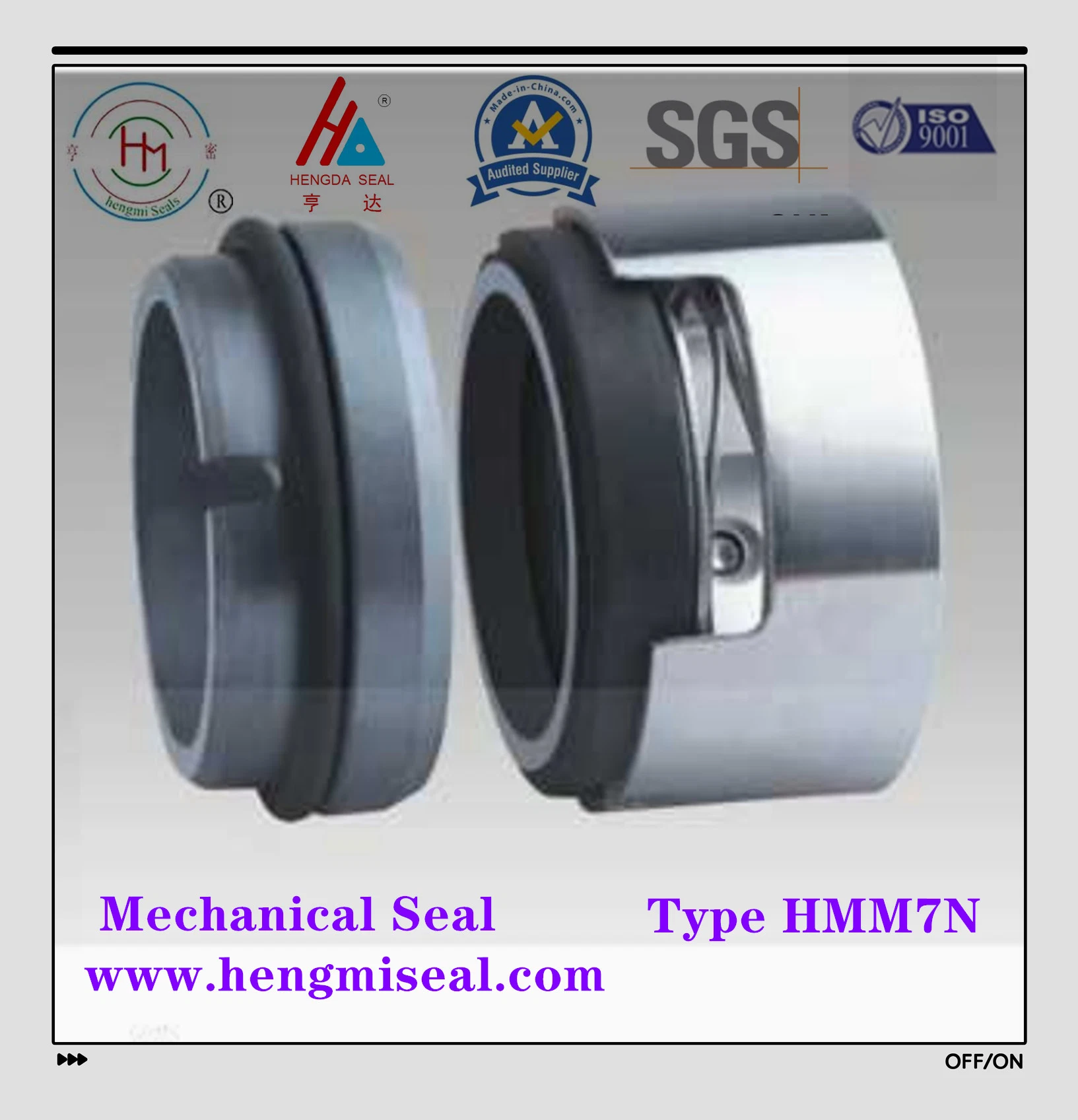 H12n Mechanical Seals, O Ring Silicon Material Seal