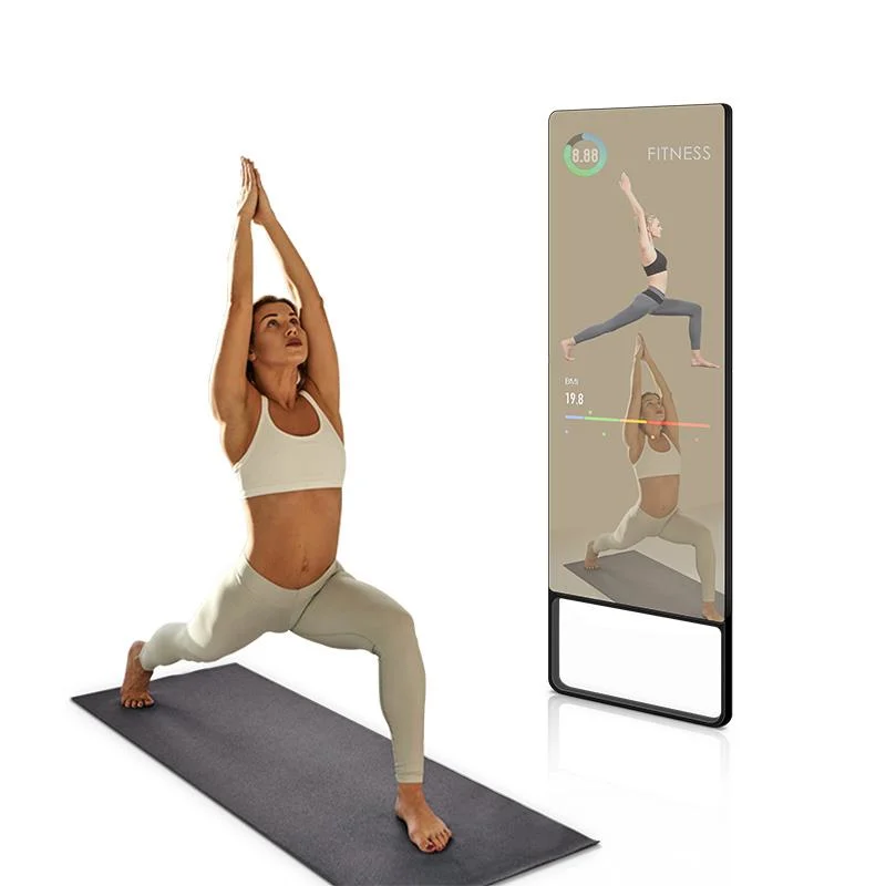 32" 43" Smart Fitness Mirror Virtual Fitting Mirror Interactive Touch Screen Magic Mirror for Exercise Workout/Sport/Gym/Yoga