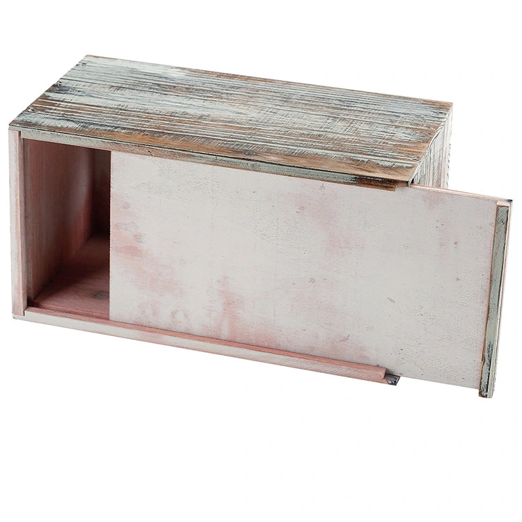 White Painted Wood Tissue Box for Napkin Dispensing