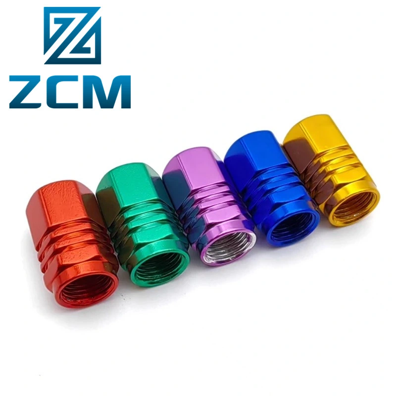 Shenzhen Custom Auto Car Automobile Parts Customized Red Yellow Blue Green Gold Black Anodized Aluminum Alloy Wheel Valve Covers Caps