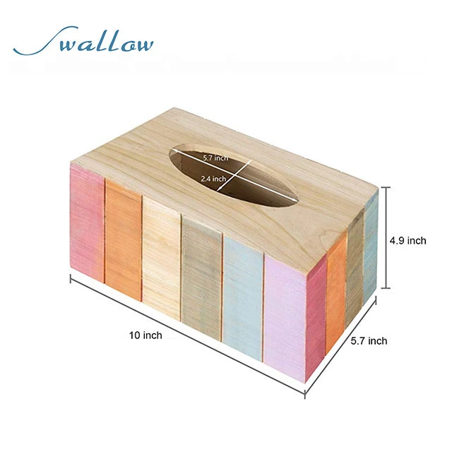 Comprar Mygift Madera rústica Multi Color rectangular papel de regalo Soporte de cubierta en línea en Swallow