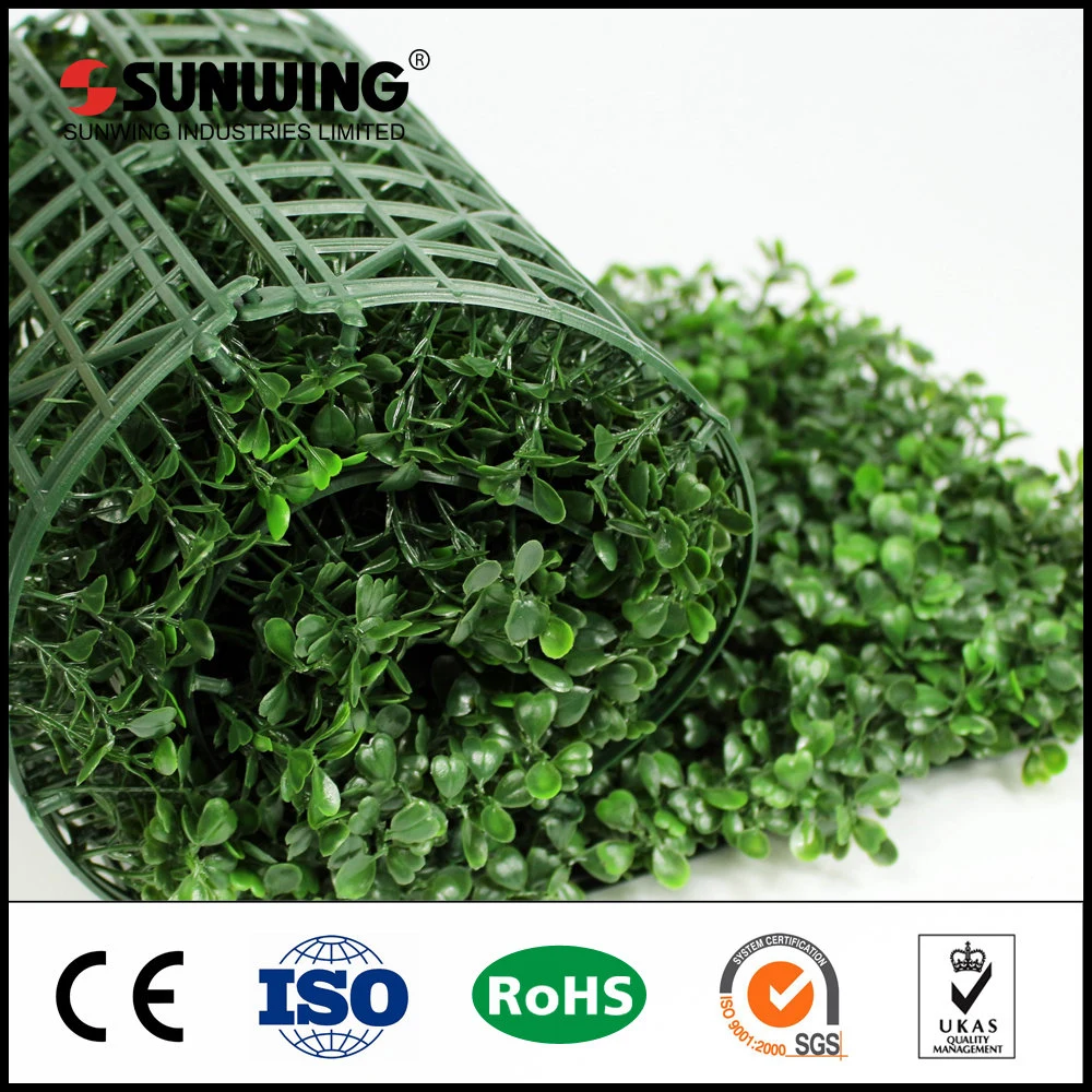 Small Plastic Artificial Green Leaves Plant Lattice Fence for Garden