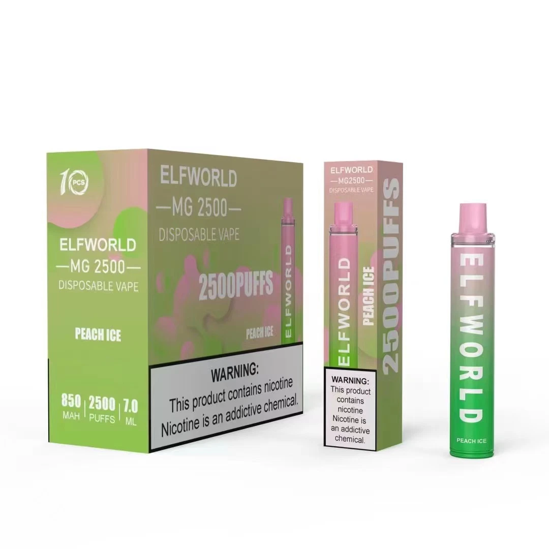 America&prime; S No. 1 Hot Flavor Watermelon Ice Elfworld 2500 Puff Disposable/Chargeable Vape Vs Fume Ultra