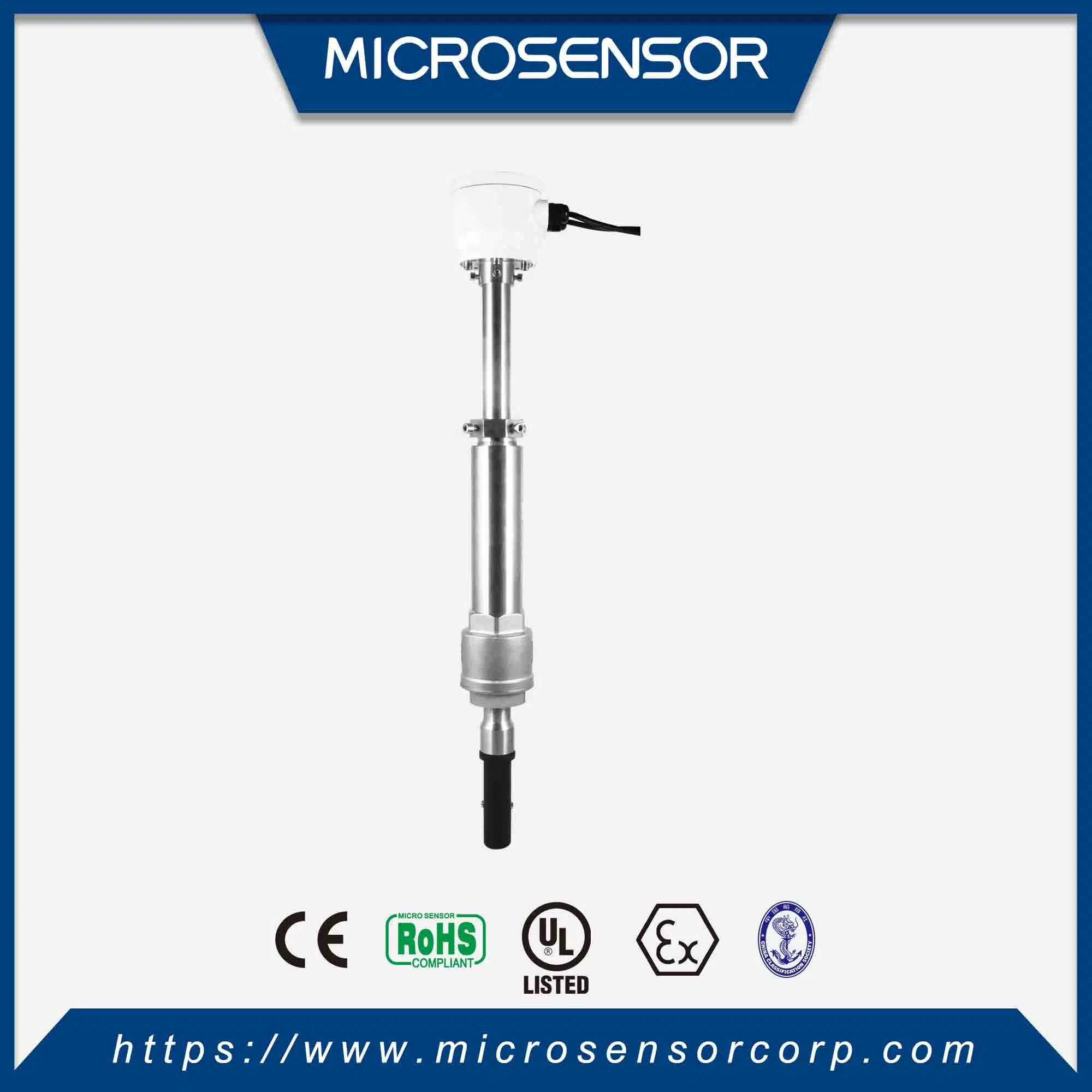 Fluxómetros de sinal digital HART e RS485 com micro-sensor MFE600C CE Aprovação tipo de inserto de canal aberto – medidores de fluxo de água eletromagnéticos