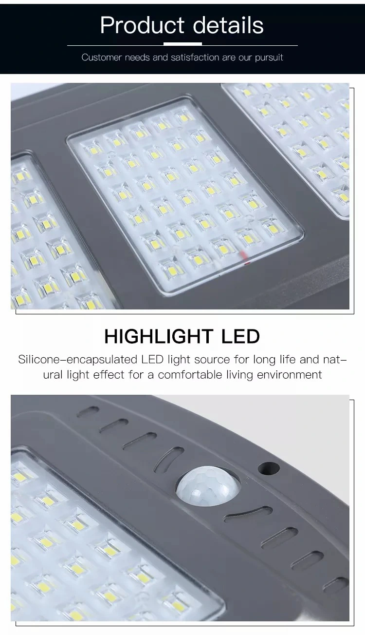 La carretera de la batería de alta potencia semáforo Impermeable IP65 SMD 600 W de potencia 800W 1000W exterior integrado todo en una calle la luz solar LED