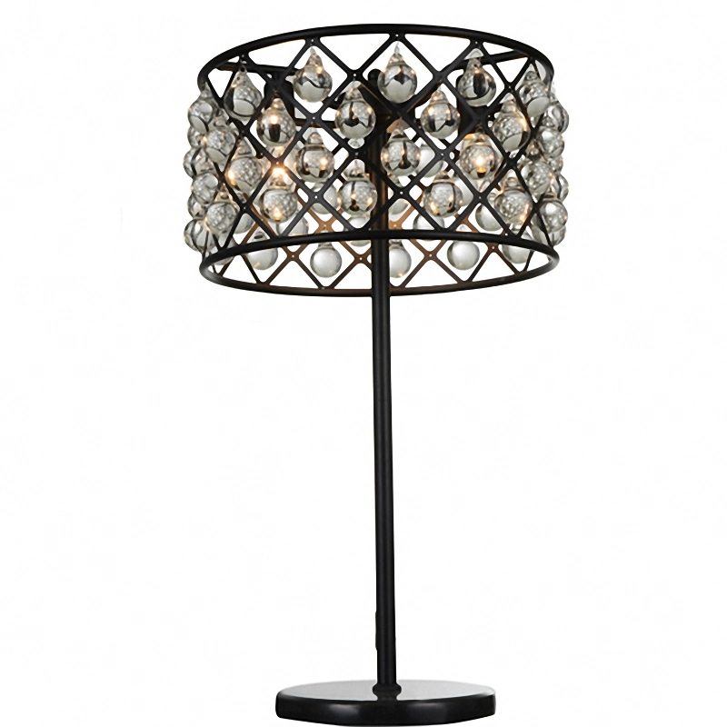 Modern Matt Black Clear Crystal Balls Pendant Lamp with UL/CE/RoHS Certificate