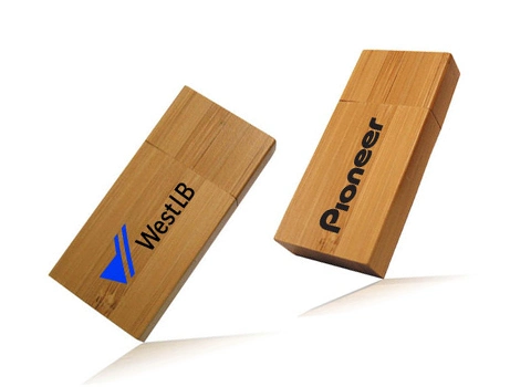 Micro Storage Wood USB Flash Drive with Logo Printed, Retractable