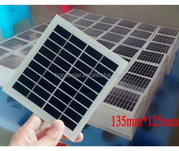 2W 9V Cellule solaire en verre laminé Panneau solaire polycristallin Module solaire Chargeur solaire DIY 135*125MM