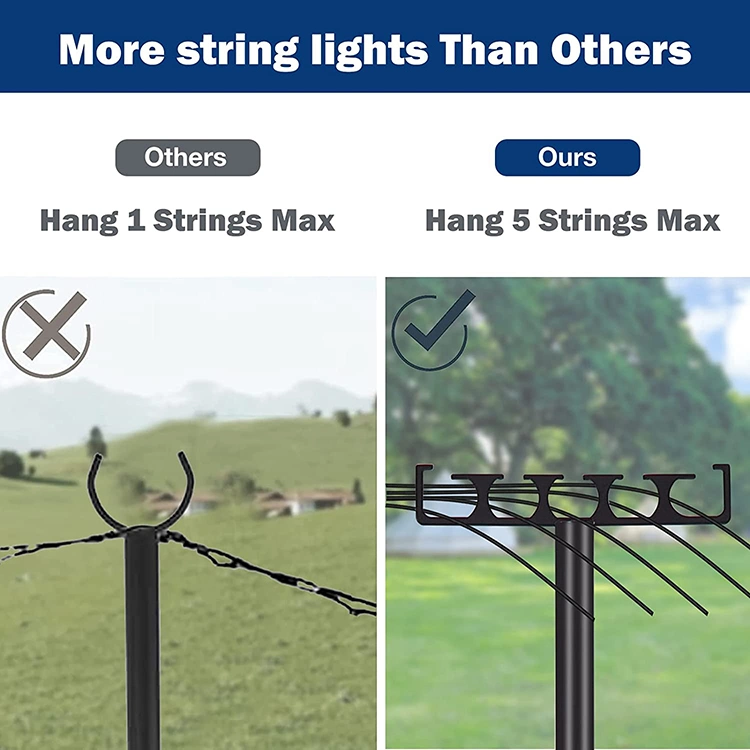 Jh-Mech Decorative Sturdy Outdoor String Light Poles