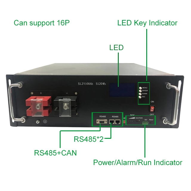 Nueva llegada recargable de 3,2V celdas de ion litio LiFePO4 100ah 48V Batería