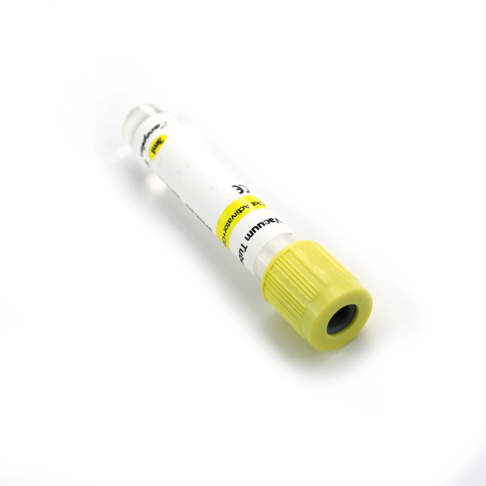 Siny Manufacturer Evacuated Tube Blood Collection Vessel Yellow Cap Serum Tube Disposable Medical Supplies with CE