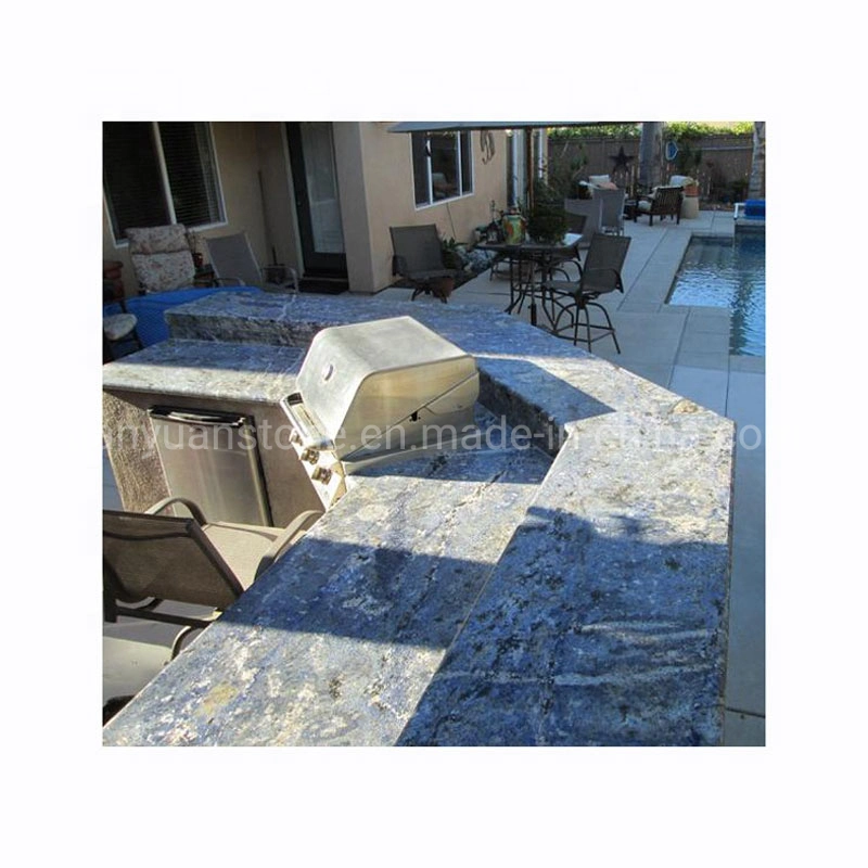 Natural Stone Blue Azul Bahia Polished/Honed/Flamed/Brushed/Sandblasted/Sawn Granite Tiles for Interiors/ Exterior/Outdoor Floor/Wall Decoration/Cladding