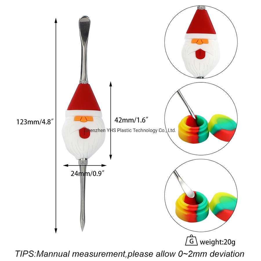 Santa Claus DAB Tool Christmas Holiday Smoking Accessories Cigarette Stainless Steel DAB Tool