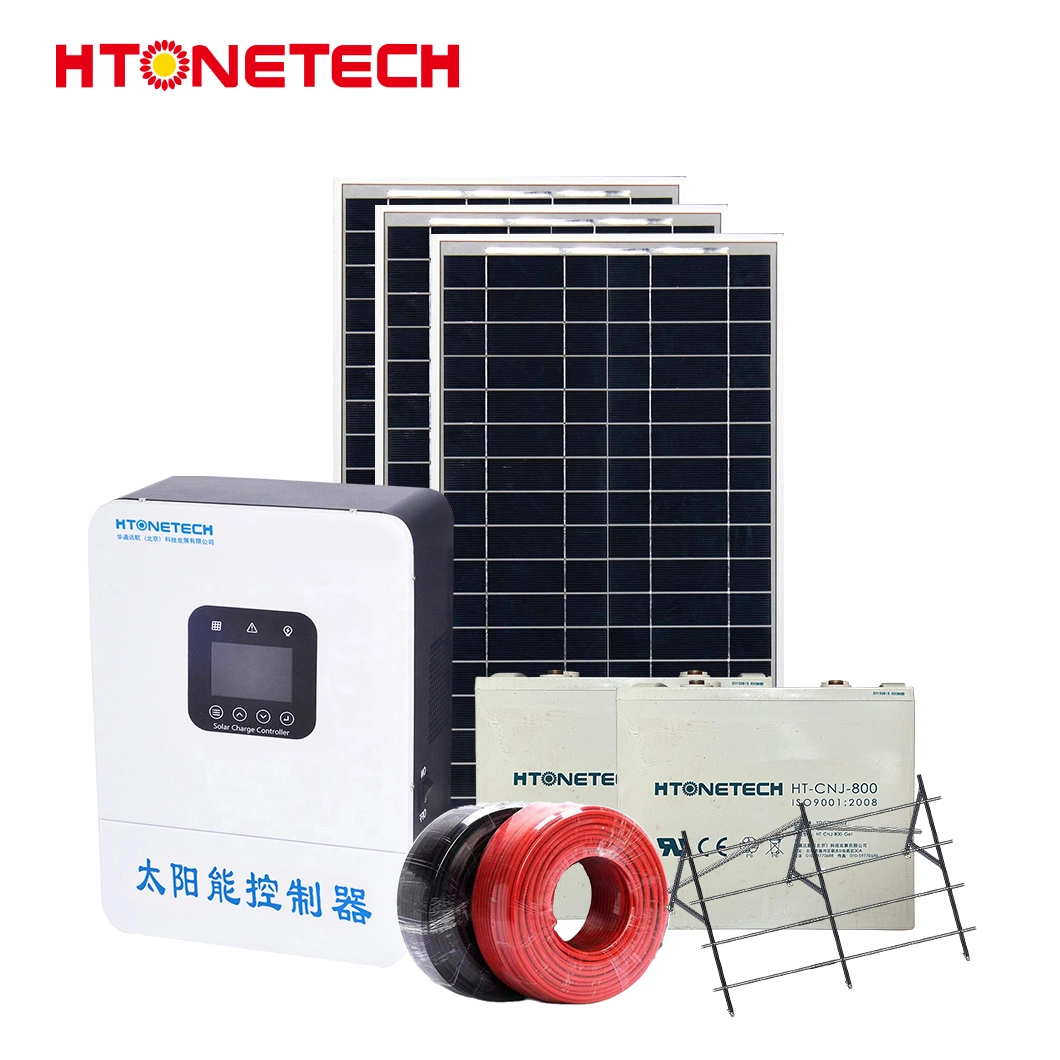 Htonetech 5000W 5kw 5 kW Solarpanel-System Home off Grid 30kw Fertigung China 10kw 15kw 20kw 67kw Solarenergie System für Gewächshaus