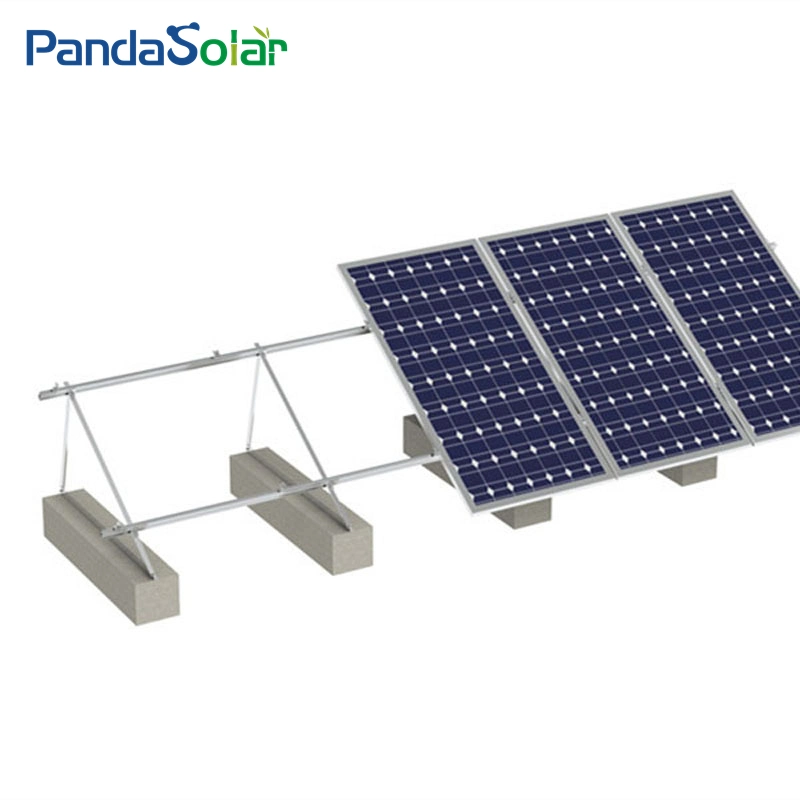 Solar OEM de fábrica de estantería de fijación ajustable de aluminio anodizado de soporte de perfil triangular