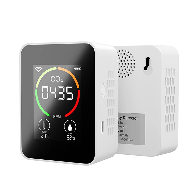 Portable CO2 Sensor CO2 Meter Digital Intelligent Air Quality Analyzer Household Air Pollution Monitor Gas Detectors