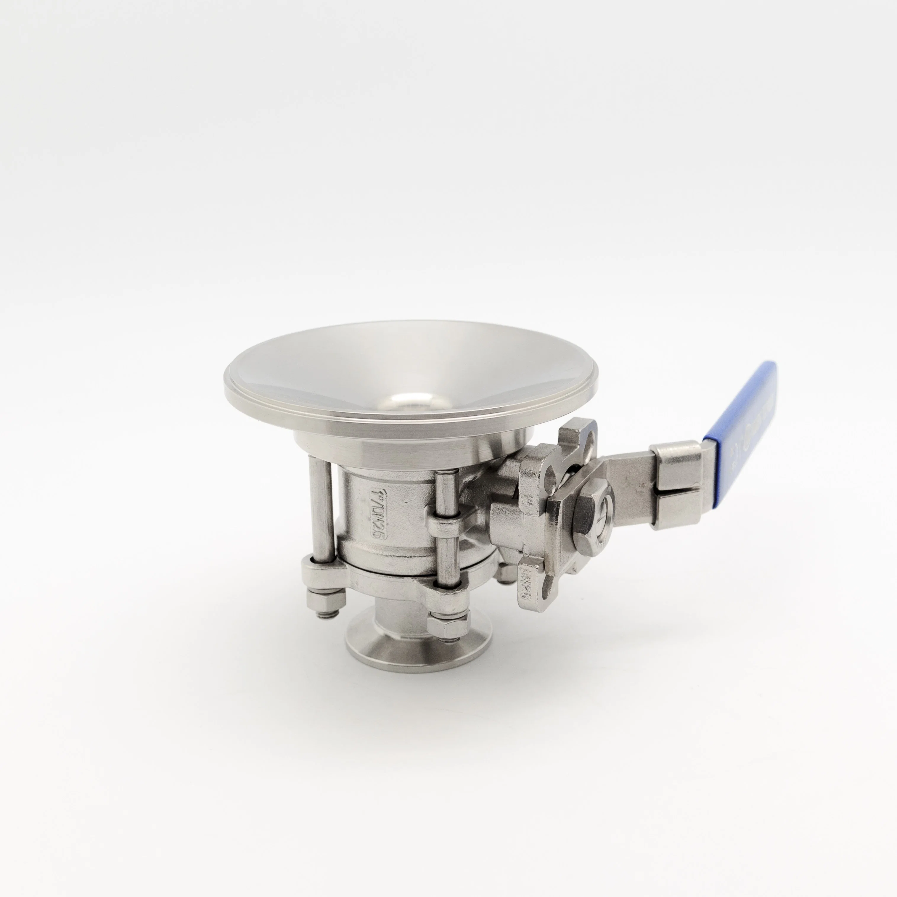 Stainless Steel Clamp/Tri-Clamp Tank Bottom Ball Valve with Mounting Pad