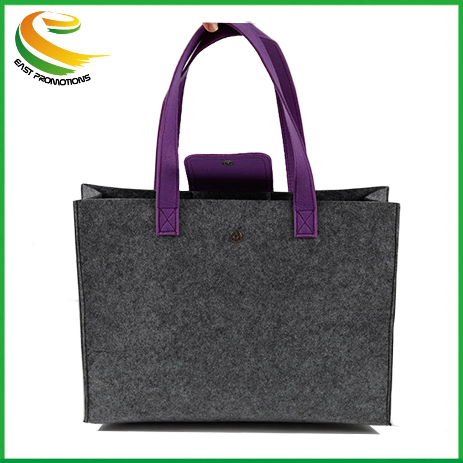 Factory Personalized Custom Fashion Large Capacity Felt Tote Bags Handbags for Women