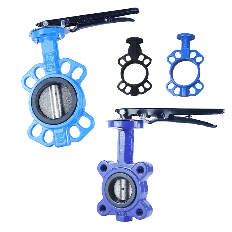 High Performance Wafer Butterfly Valve PTFE Encapsulated Disc Split Body