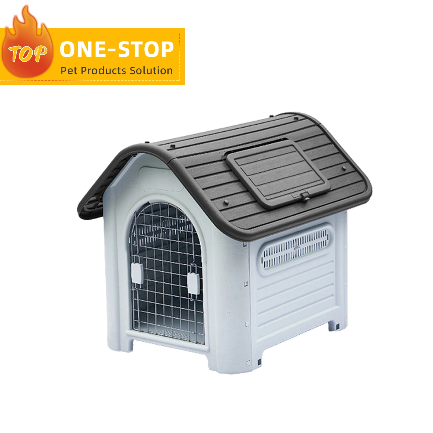 Wholesale/Supplier Breathable Non Toxic Solidity OEM Dog Kennels Ventilate Plastic Outdoor Pet House for Pet Dog