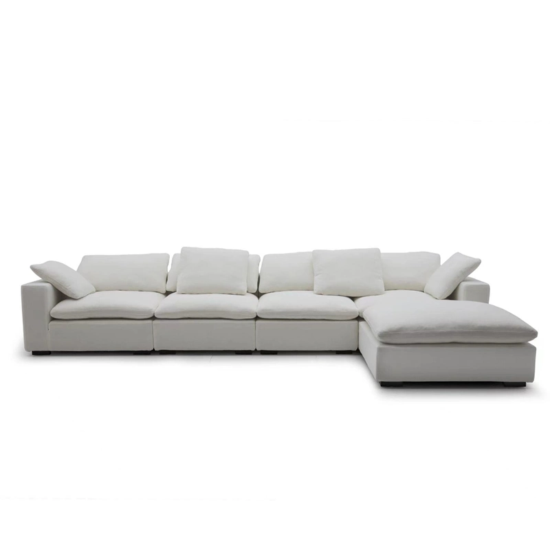 Modern Style L Shape Stoff Sofa Wohnzimmer Möbel Sofas Ecksofa des Hotels mit Einzelsitzstuhl