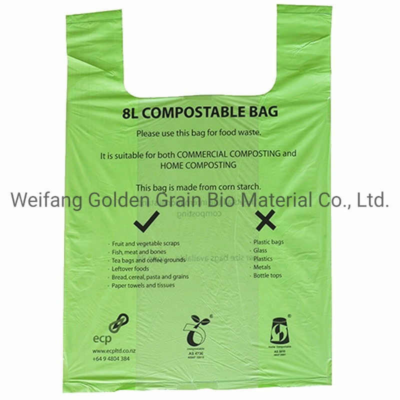 100% Biodegradable Compost Environmental Protection Convenient Shopping Bag