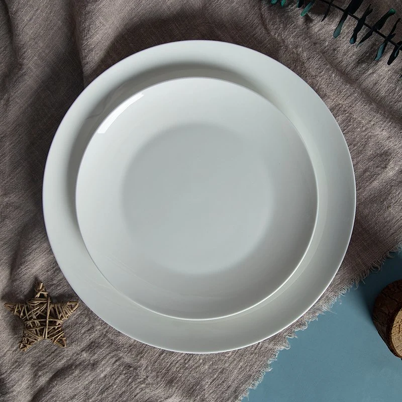 Hot Selling Irregular Bone China Dinner Plate and Salad Plate