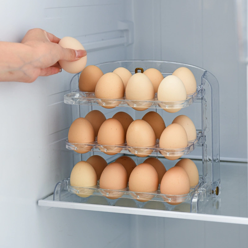 Kitchen Storage Anti-Fall Pet Egg Storage Box Collapsible Egg Storage Rack