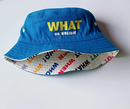 Fashion Wholesale/Supplier Full Printing Customized Reversible Double Side Cotton Twill Bucket Hat for Kids