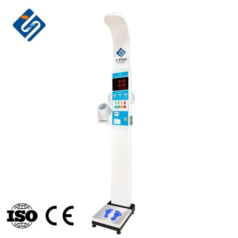 SH-1000 Hospital Pharmacy Health Checkup Kiosk Control de altura y peso Para Humanos