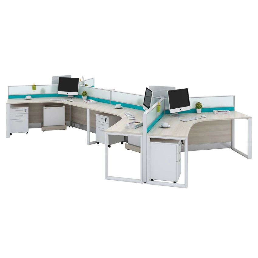 Factory Office Furniture Customized Workstation Office Partition Staff 6 Person Computer Desk