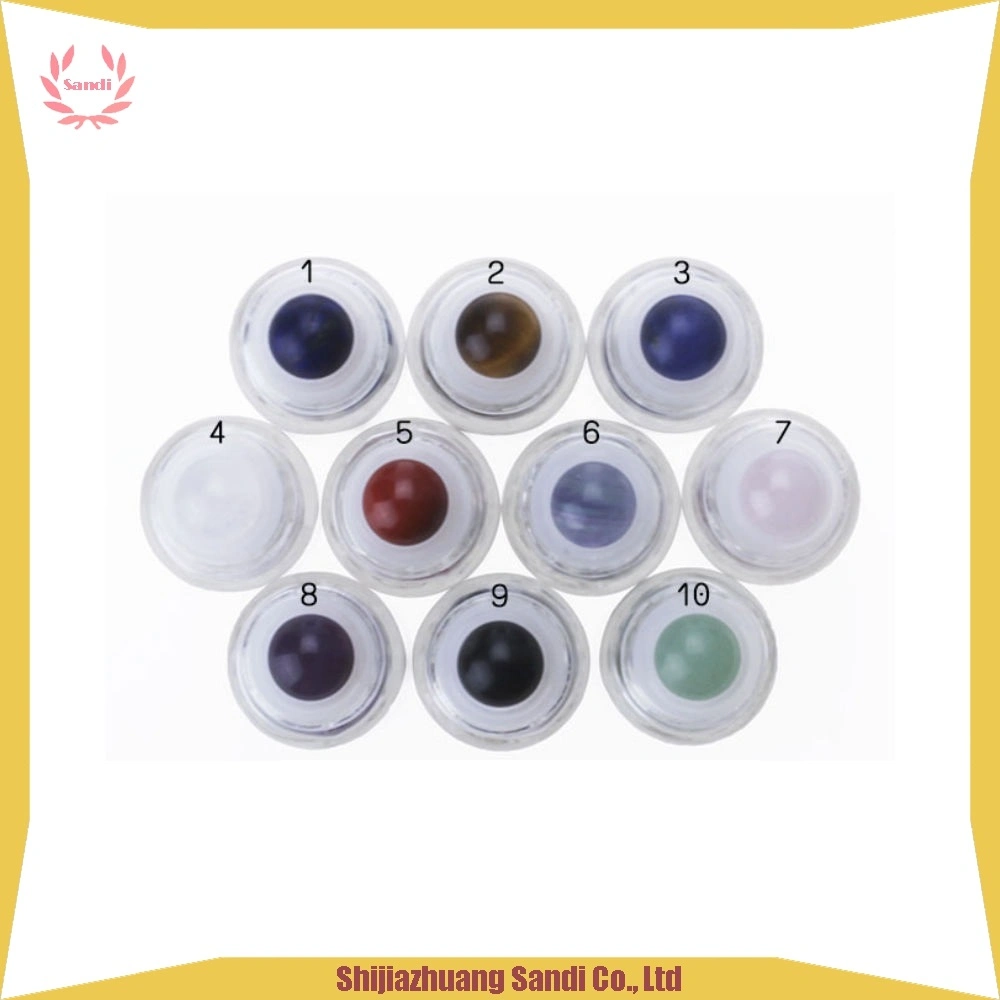 5ml 10ml Frosted Glass Roll on Perfume Bottle Crystal Gemstone Roller Ball Essential Oil Roller Bottle