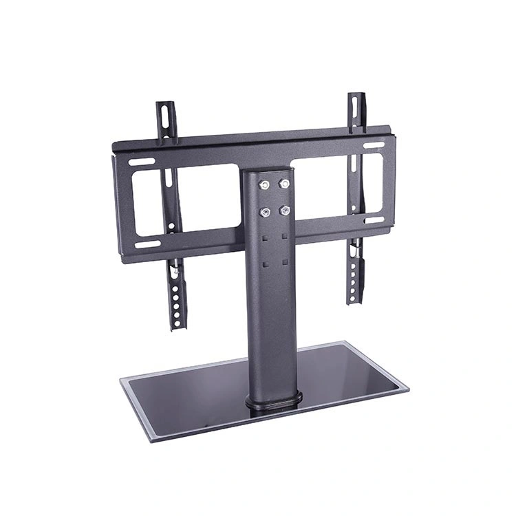 Factory Directly Supply Tempered Glass TV Stand LCD TV Wall Stand with Bracket for 14", 16", 22", 26", 30", 32", 37", 42"