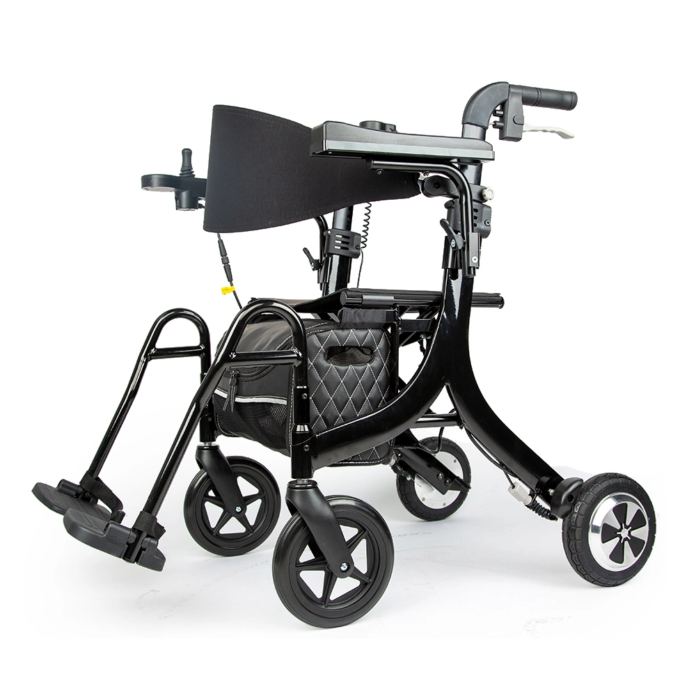 Multifuncional portátil de viaje de viaje Compras eléctrico Rollator silla de ruedas Doble función