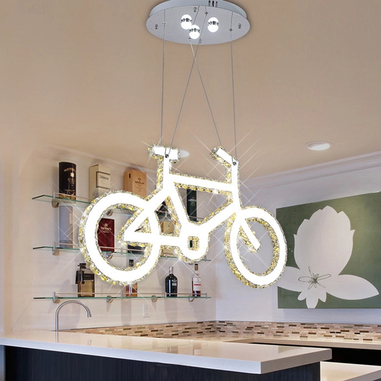 Tpstarlite Crystal Lamp Bicycle Chandelier Chandelier Luxury Pendant Lighting