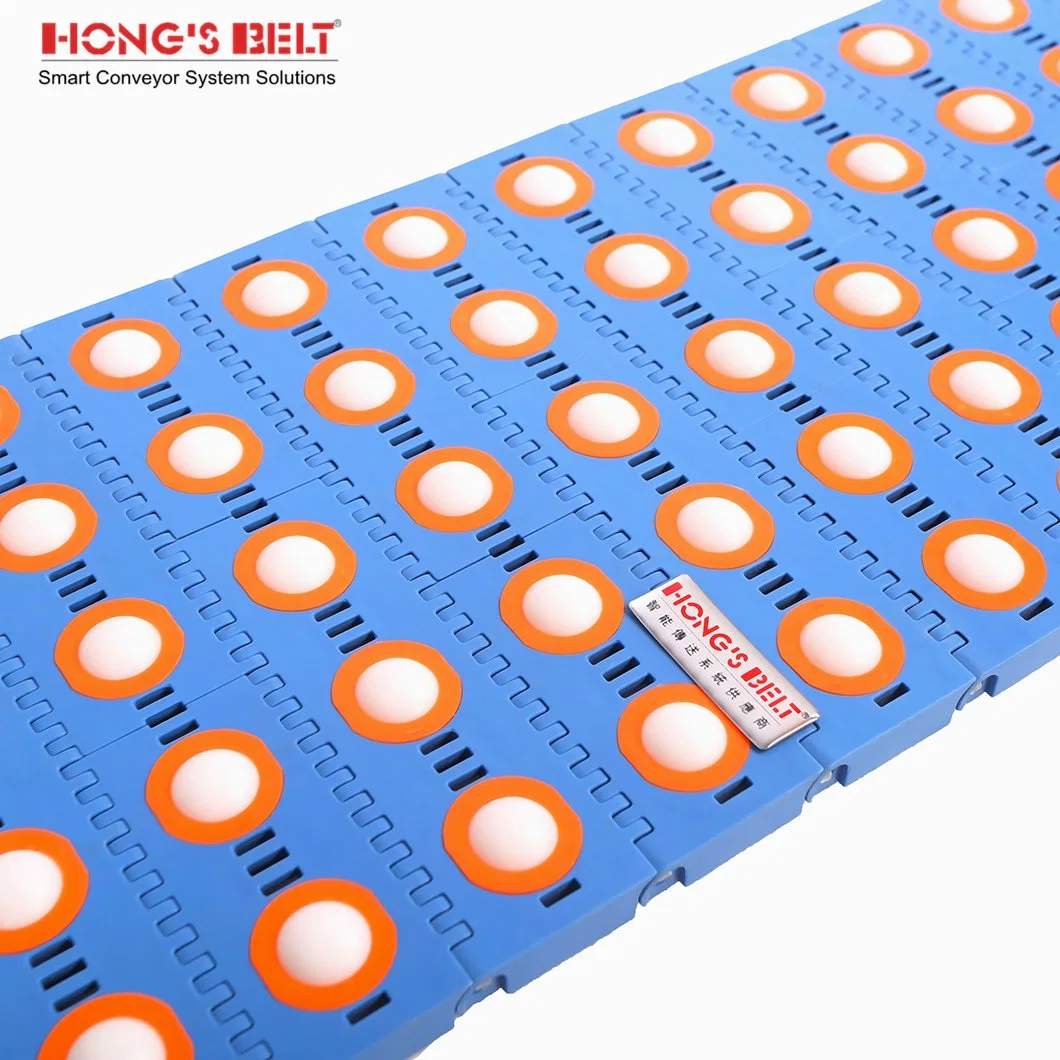 HS-3800-1Hongsbelt rodillo plástico modular c arriba de la cinta transportadora para la ordenación de los transportadores