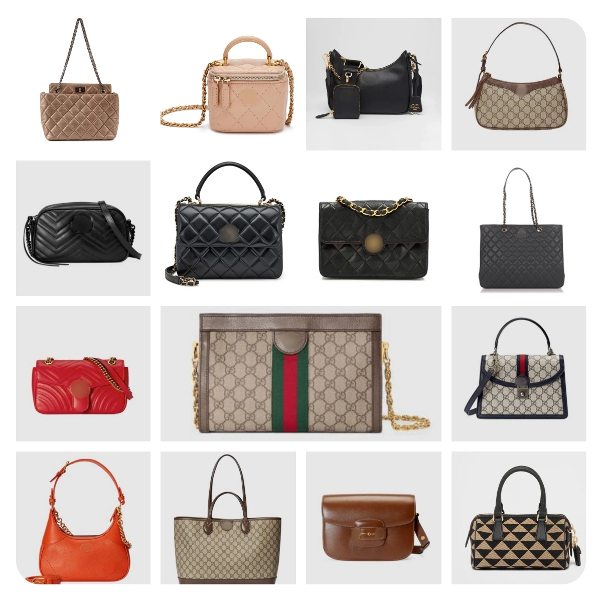 Top calidad Bolsos de mano de mujeres de Marca L$V D$or Gu$$I am$R$ Pura Bolsos originales