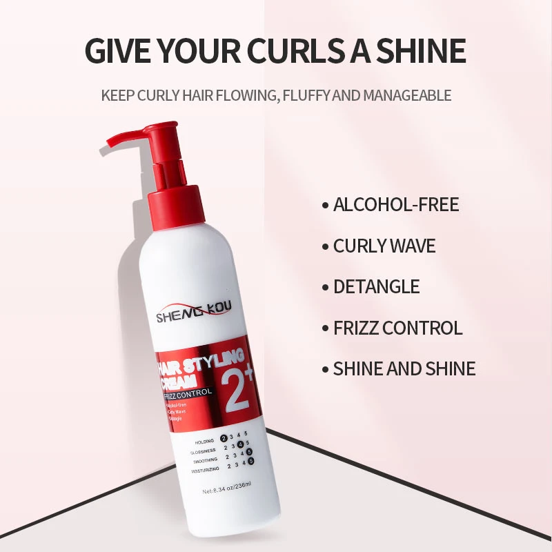 OEM Private Label Hair Styling Product Silk Protein Frizz-Free Hair Styling Curling Cream for Natural Hair