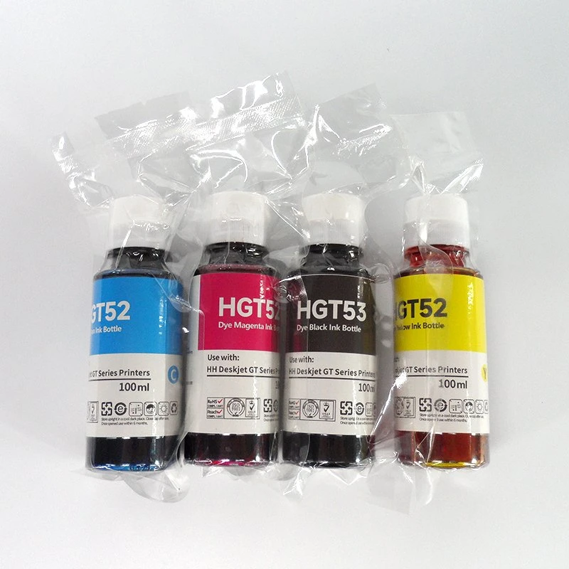 Hot Selling Dye Ink Gt53/Gt52 for HP Gt-5810/5820/310/318/319/410/418/419 Printer