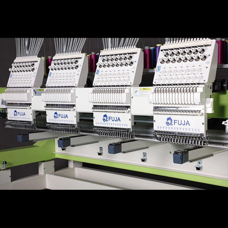 Fuja Multi Heads Tubular Series 12 or 15 Needles Hat Embroidery Machine Automatic Machine