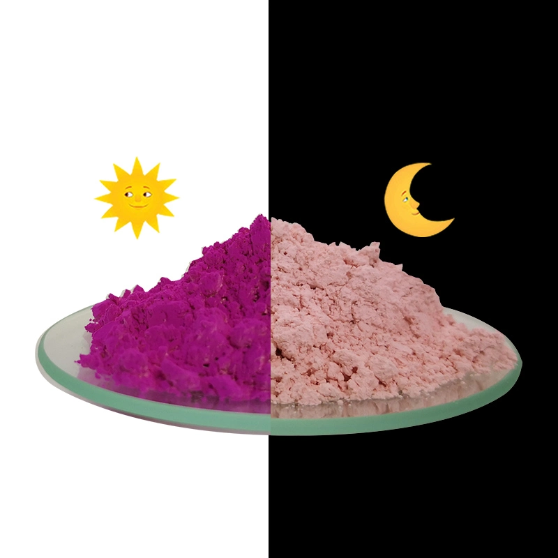 2022 Heißer Verkauf photochromic Pigment Powder Farbe Änderung durch Sonnenlicht Textilpigment