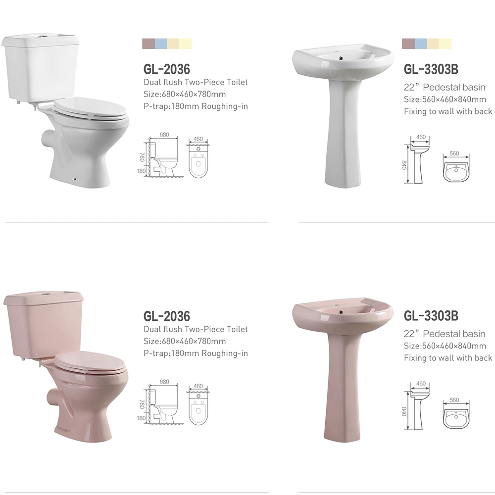 Bulk Price Wholesale/Supplier Back to Wall Bath Wash Pedestal Basin for Bathroom