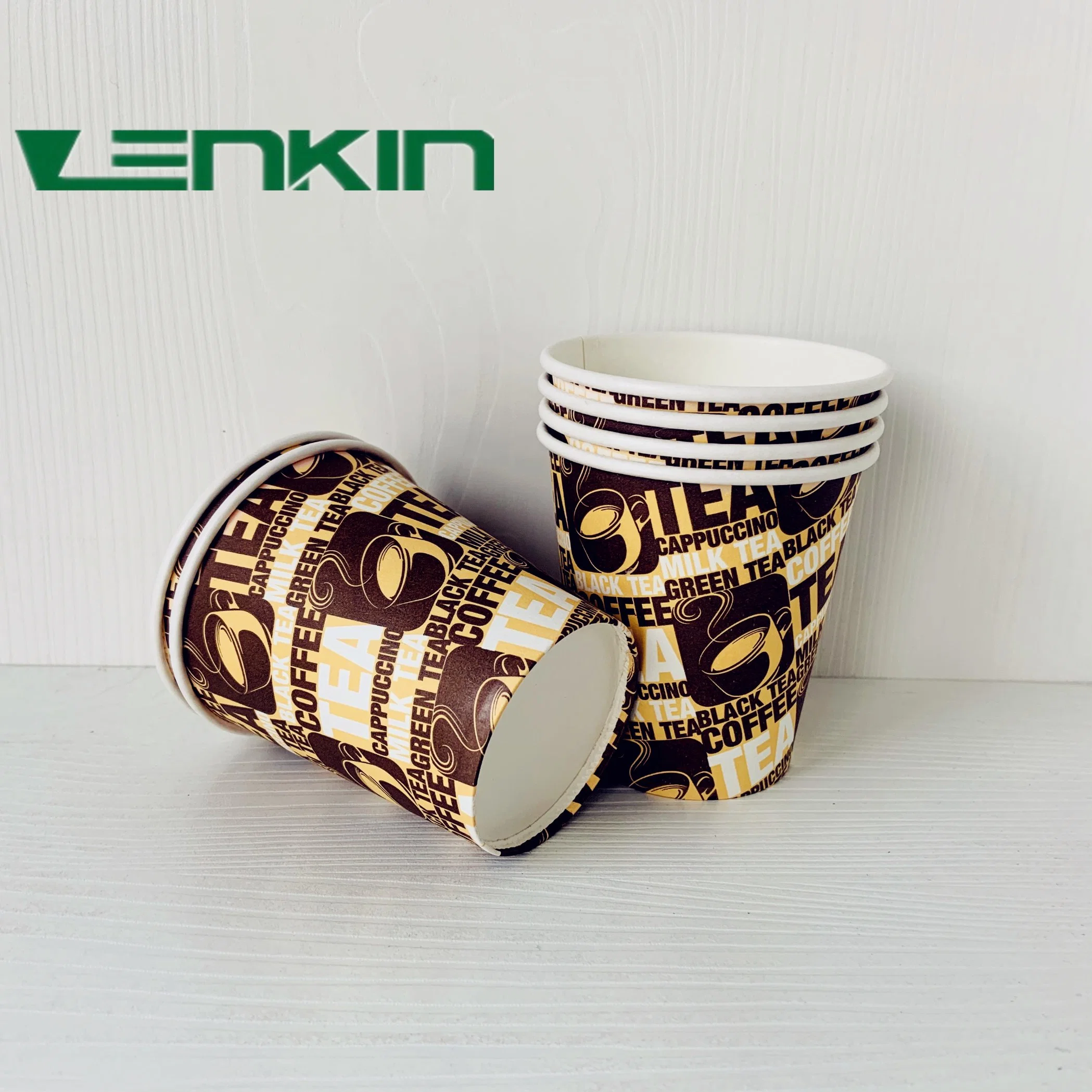 Coffee Cups Paper Disposable Green White Hot Wall Item Style Sets Tea Color Alternative DIN