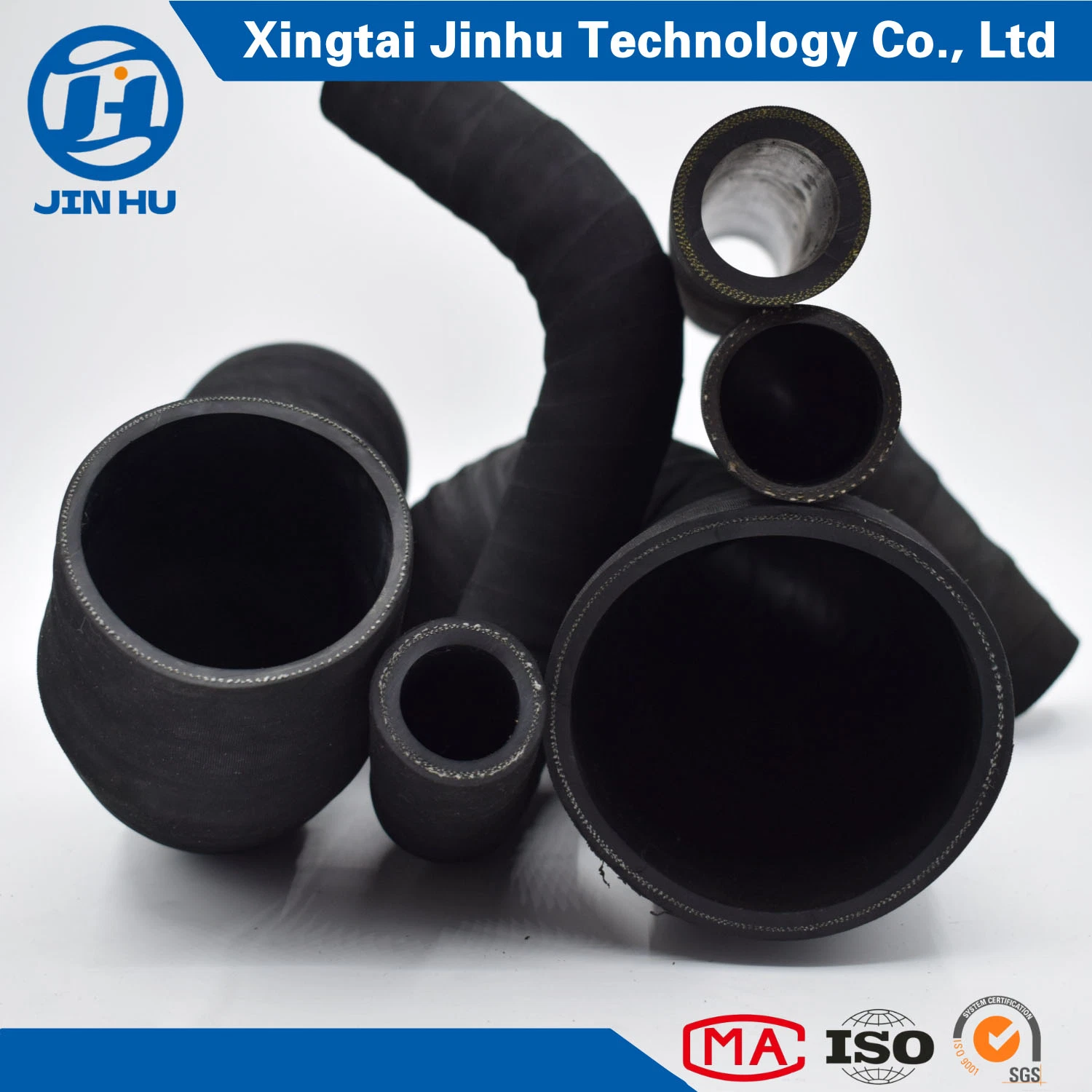 Customized Black Wrap Surface R4 Hose Industrial Water Oil Suction and Delivery Rubber Hose with High Pressure