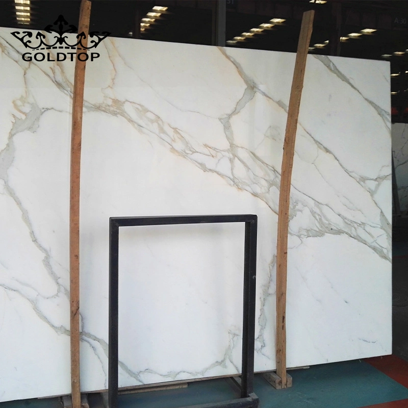 Factory Price Natural White/Grey/Black Stone Slabs Calacatta Gold Marble Countertop for Floor Tiles /Wall Tiles/Vanity Top Building Material