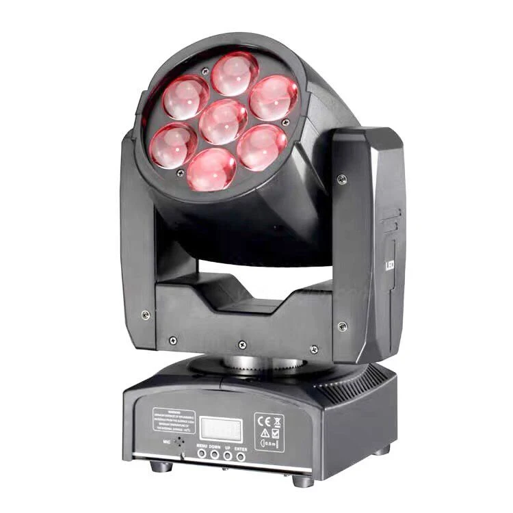 LED Stage Lighting RGBW 4in1 7X12W Wash LED Moving Head Light