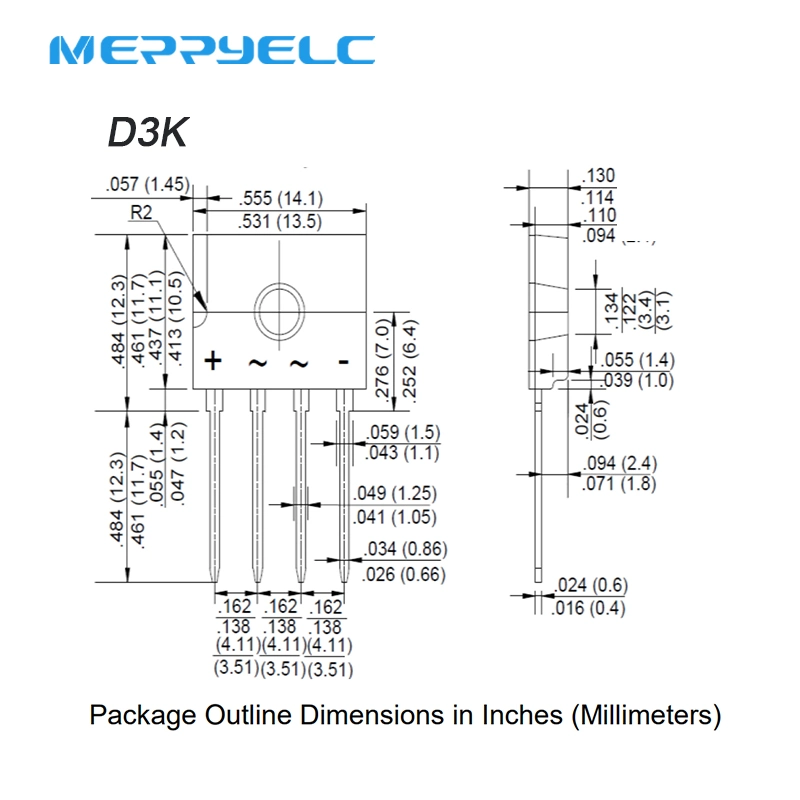 Bridge D4KB10 4.0 أمبريز D3K Bridge الموصّلات المشعودة لأشباه الموصلات