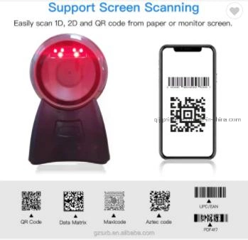 Popular wired 2D Hands Free mini Barcode Scanner Desktop Barcode scanner Reader