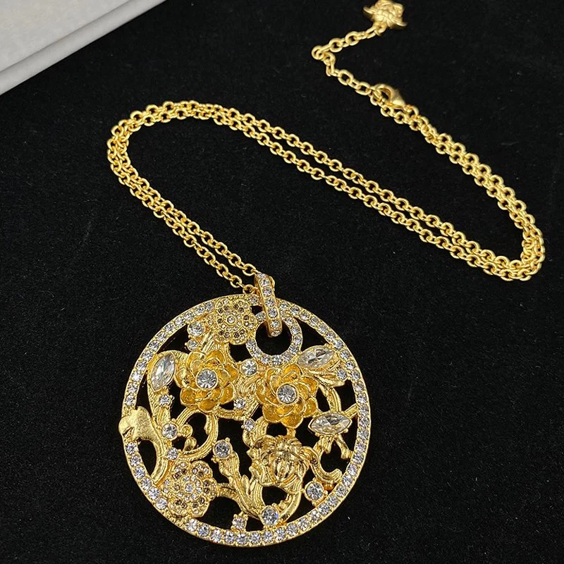 Wholesale/Supplier Fashion Jewellery Necklaces Copper Pendant Necklace Link Chain Golden Necklace Accessories