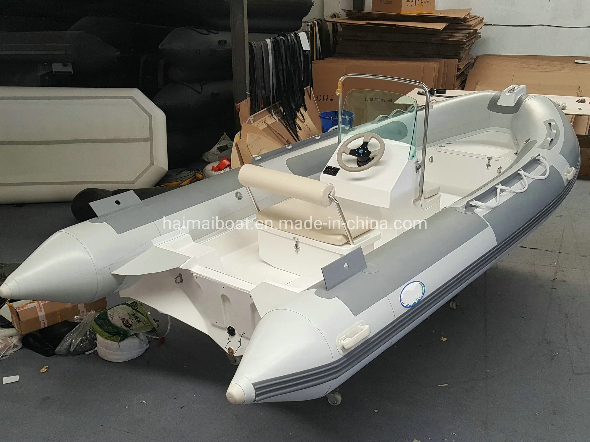 China la mejor calidad de Venta caliente barco 17pies 5,2m de fibra de vidrio bote hinchable deporte recreativo botes de rescate del Barco Barco Lancha barco de casco rígido en varios colores